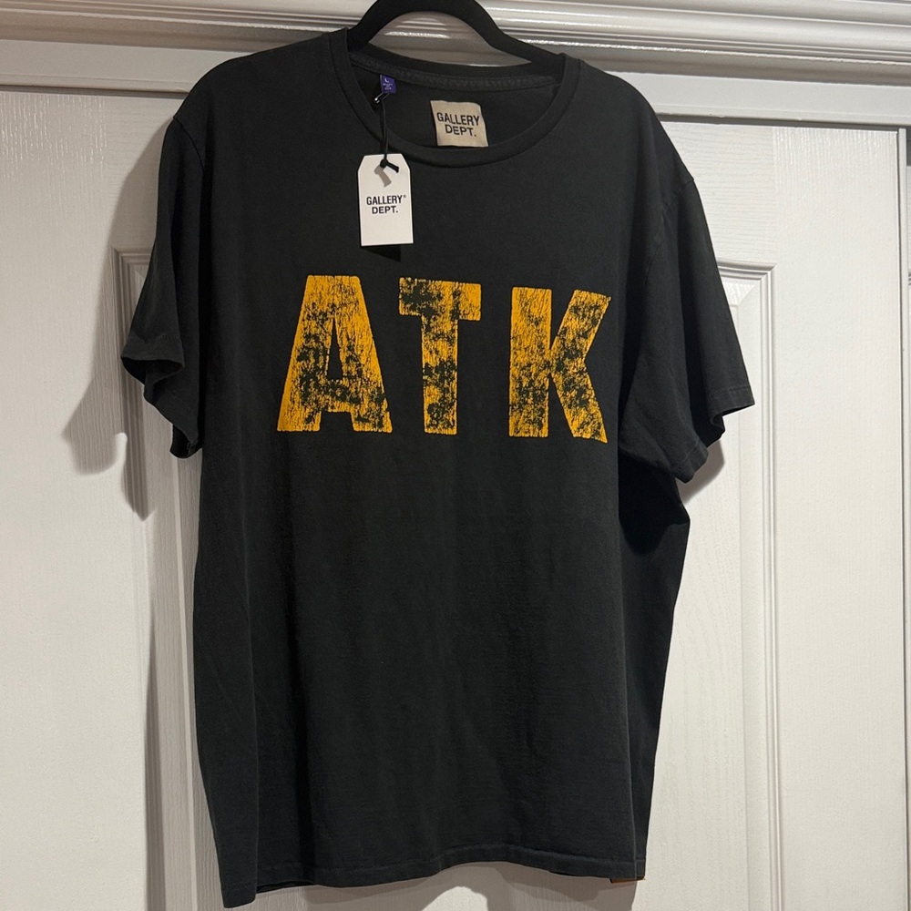 Gallery Dept Black Tee with Yellow Graphic